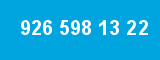 926 598 13 22